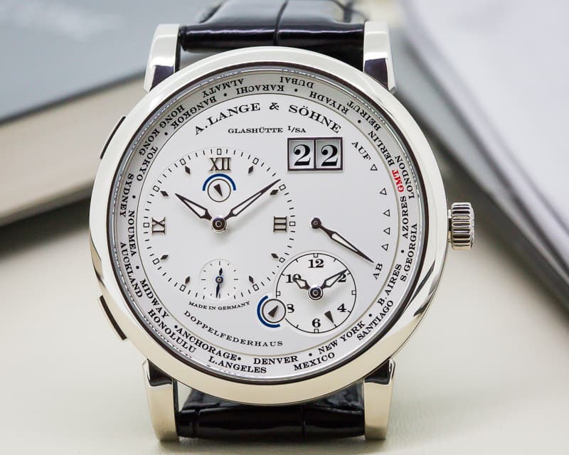 A. Lange and Sohne Lange 1 Time Zone 18K White Gold
