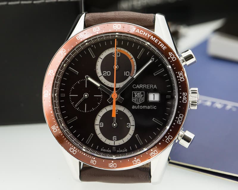 TAG Heuer Carrera Chronograph SS / SS Black Dial 