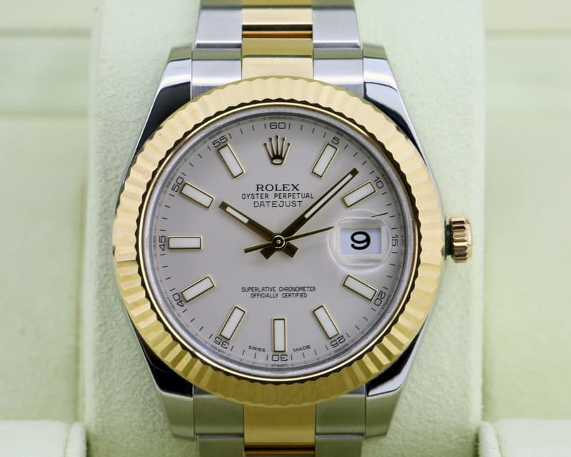 Rolex Datejust II Ivory Stick Dial 18K / SS