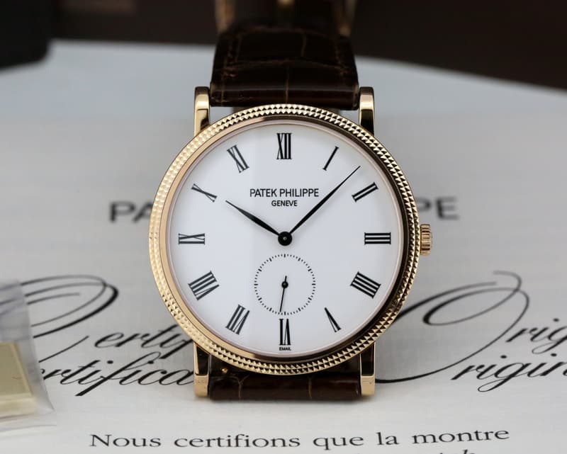 Patek Philippe Calatrava 18K Rose Gold Enamel Dial