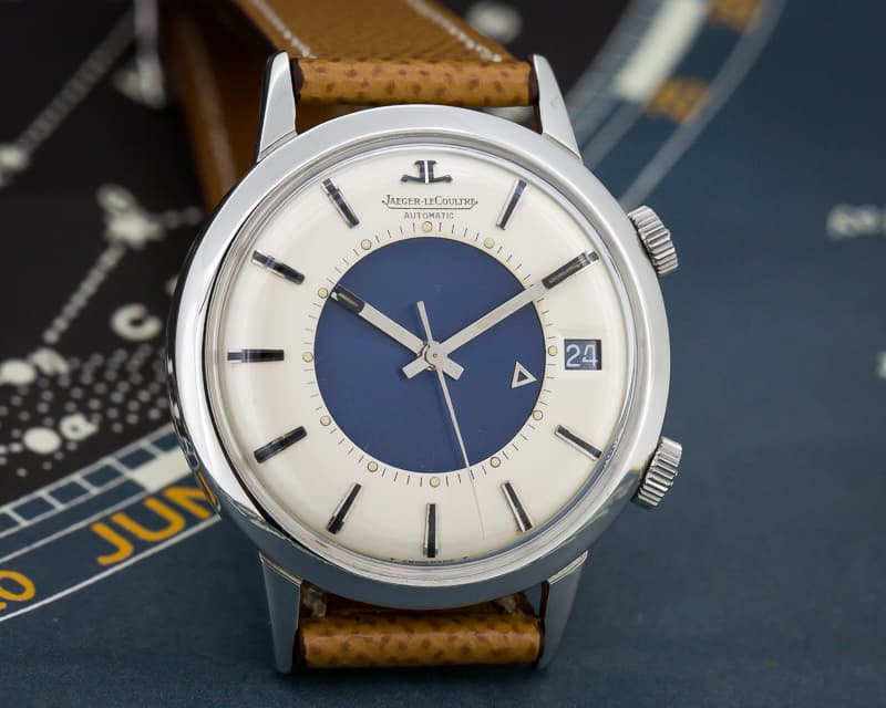 Jaeger LeCoultre Vintage Memovox Automatic Blue Tuxedo Dial SS