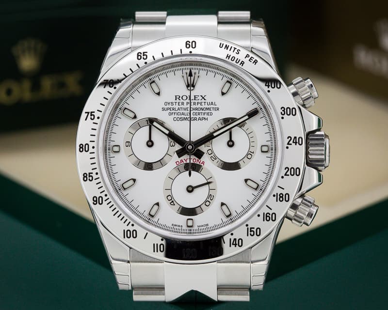 Rolex Daytona White Dial SS 