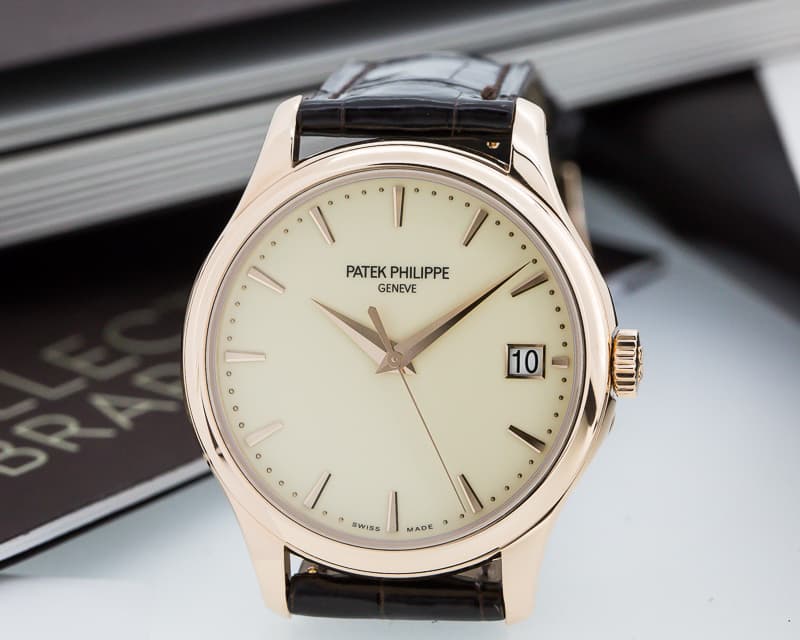 Patek Philippe Calatrava Automatic Ivory Dial 18K Rose Gold 