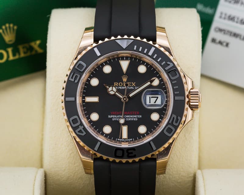 Rolex Yacht Master 18K Rose Gold / Rubber UNWORN