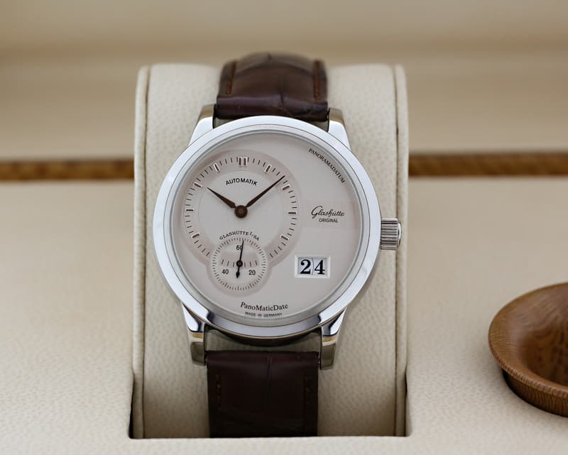 Glashutte Original PanoMaticDate SS Silver Dial 