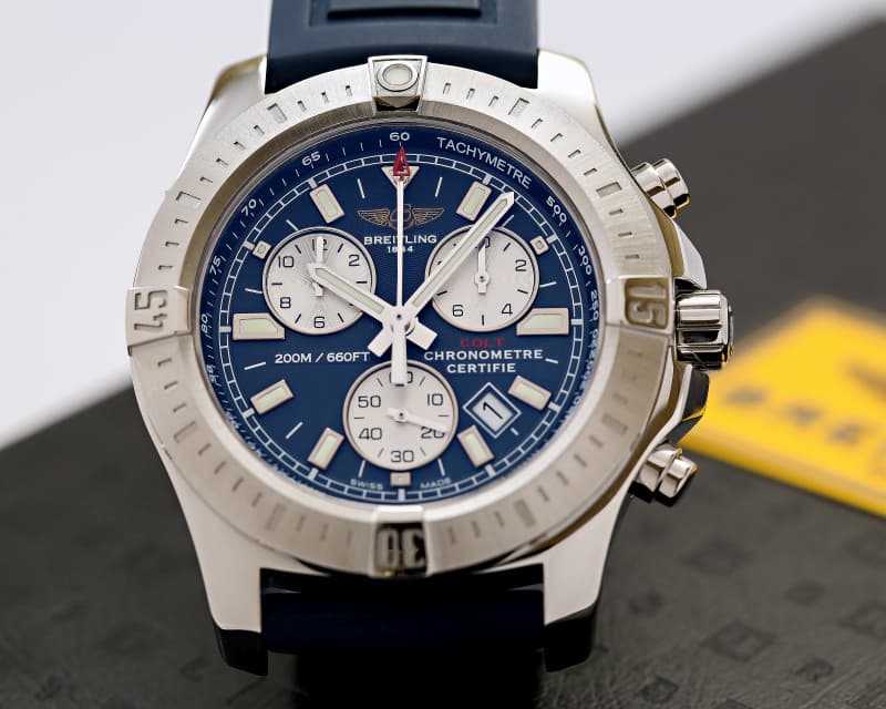 Breitling Colt Chronograph Quartz Blue Dial SS / Rubber