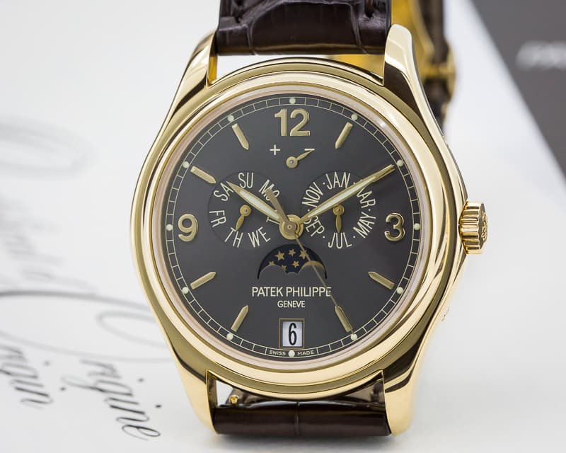 Patek Philippe Annual Calendar Grey Dial 18K Yellow Gold