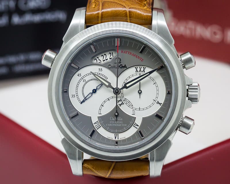 Omega De Ville Co-Axial Rattrapante Grey Dial SS 