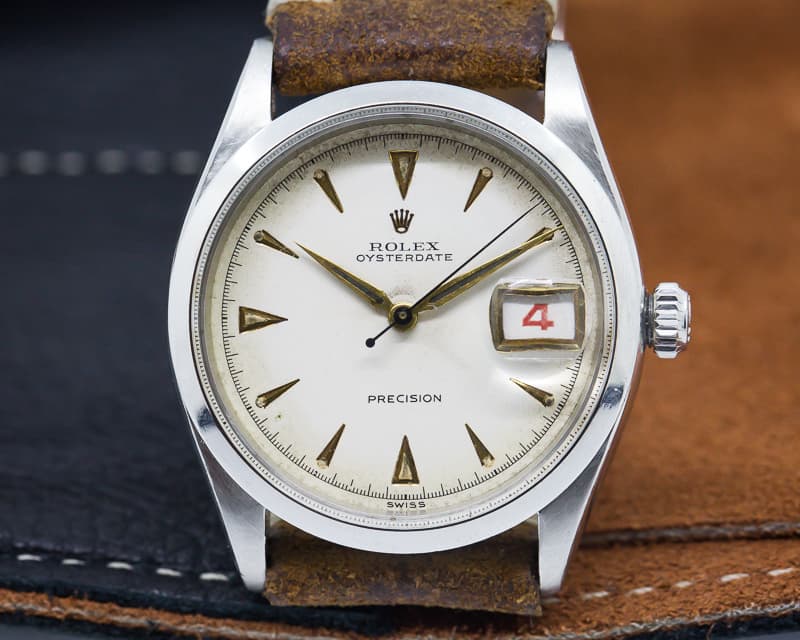 Rolex Oyster Date Precision SS Cream Dial Circa 1953 34MM