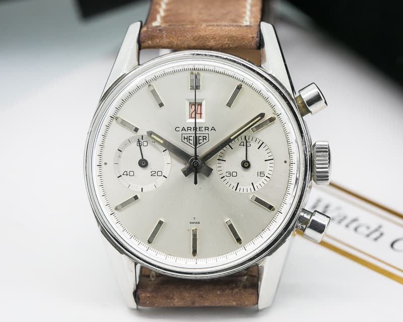 Heuer Vintage Carrera Dato 45 Silver Dial Circa 1960s