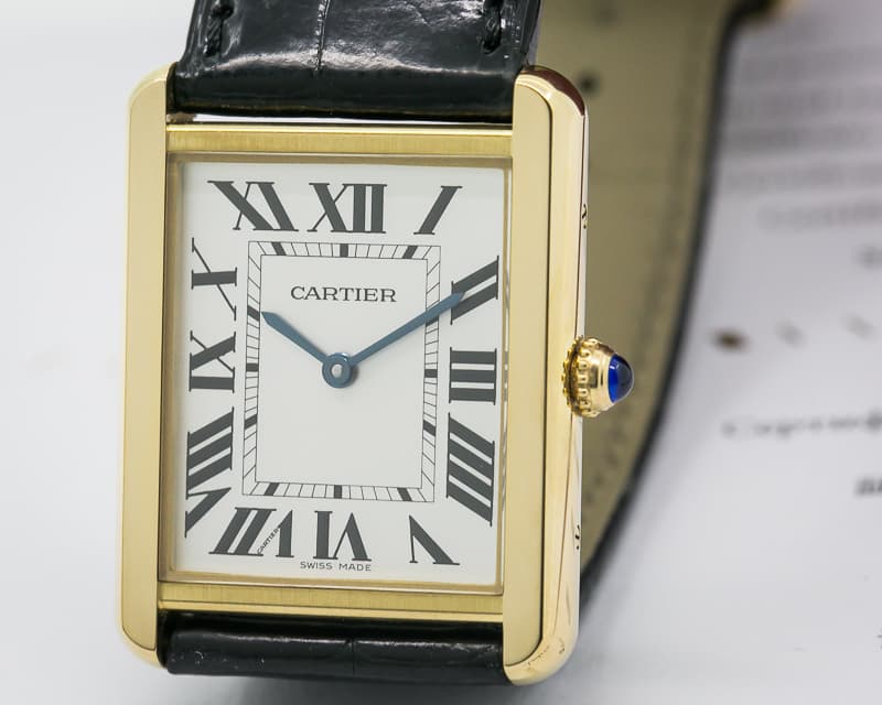Cartier Tank Solo Medium 18K Yellow Quartz