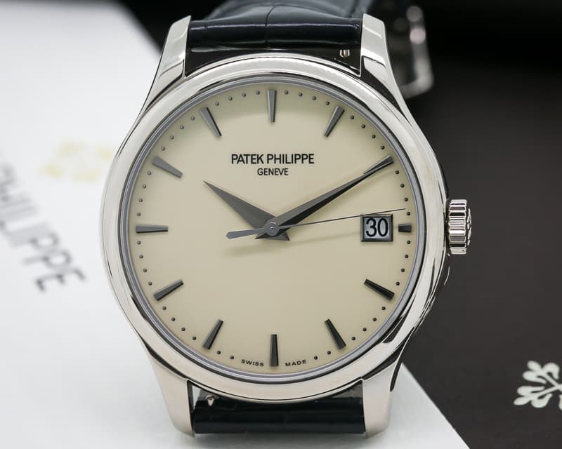 Patek Philippe Calatrava Automatic Ivory Dial 18K White Gold 