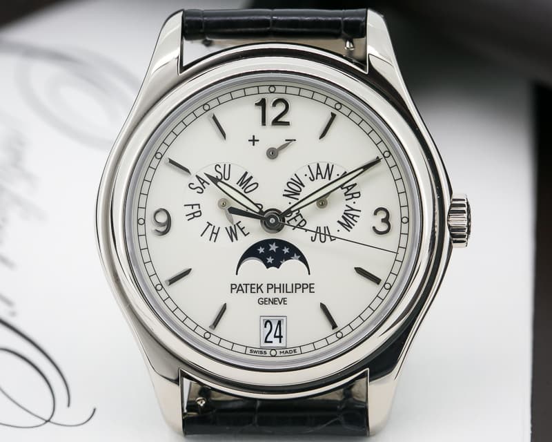 Patek Philippe Annual Calendar 18K White Gold Porcelain Dial 

