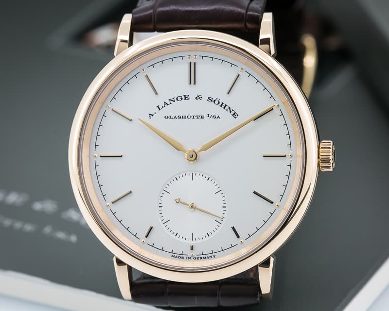 A. Lange and Sohne Saxonia Automatik 18K Rose Gold / Silver Dial