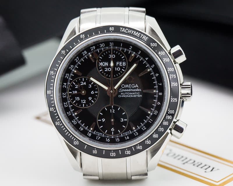 Omega Speedmaster Day Date Black Dial SS / SS