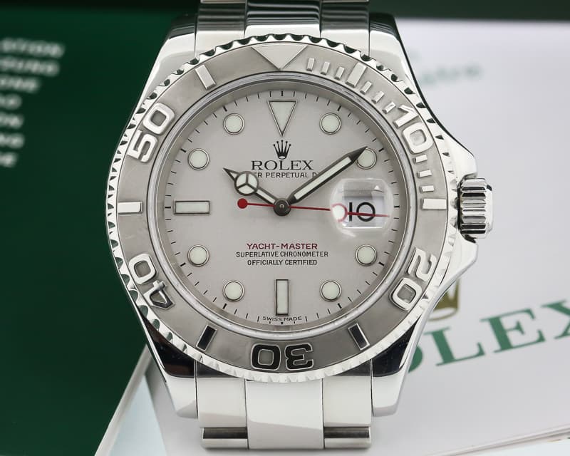 Rolex Yacht Master SS Platinum Bezel 