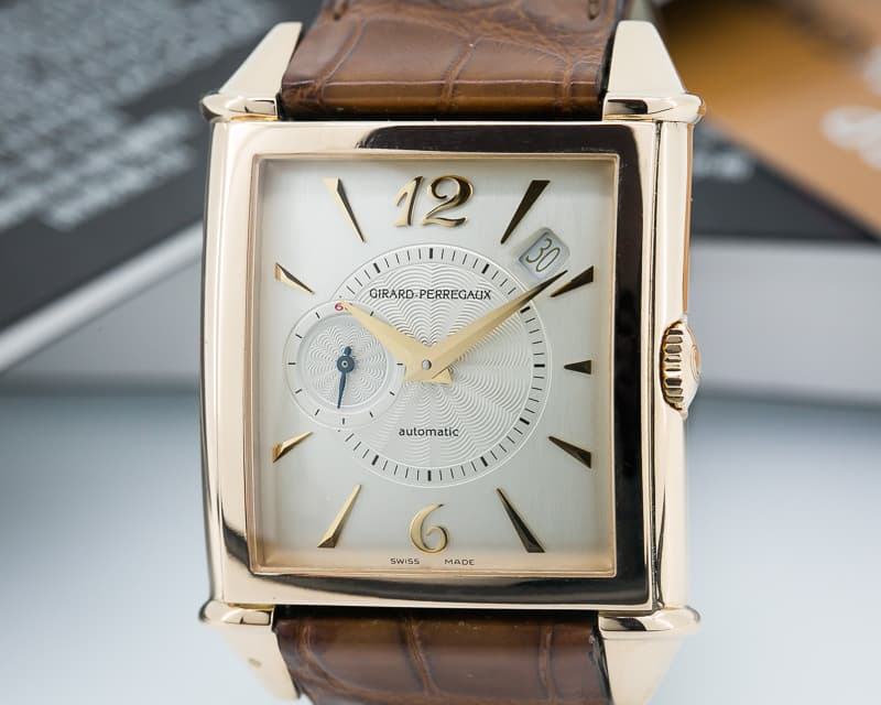 Girard Perregaux Vintage 1945 Automatic Silver Dial 18K Rose Gold 
