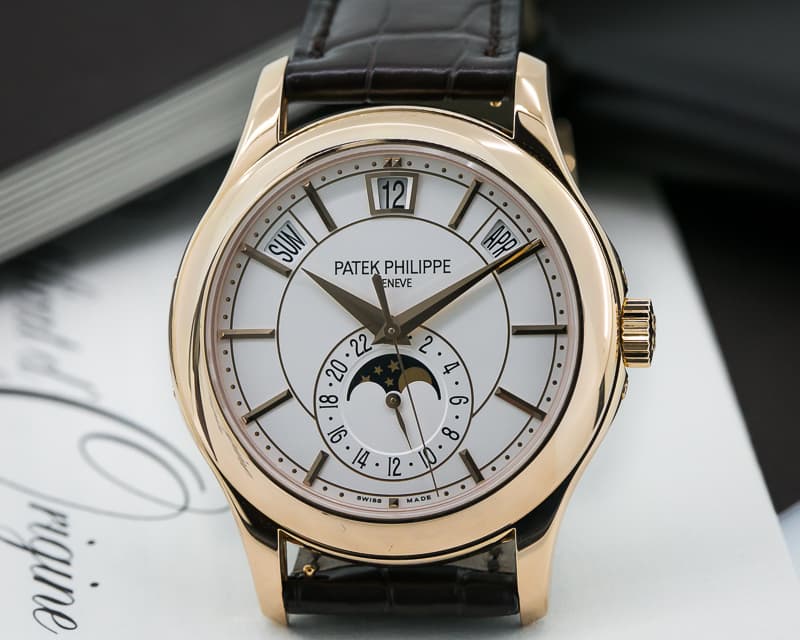 Patek Philippe Annual Calendar Silver Dial 18K Rose Gold 

