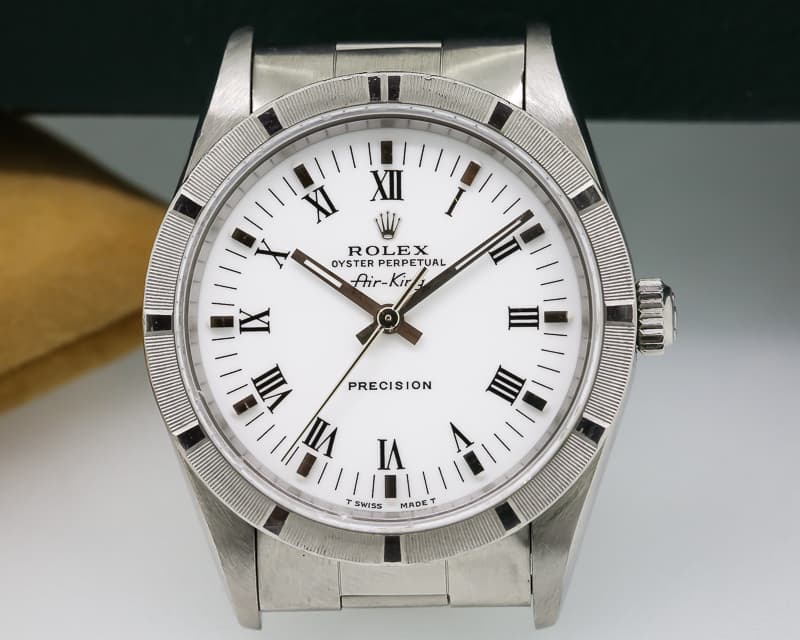 Rolex Air King Precision Engine Bezel Roman Dial SS
