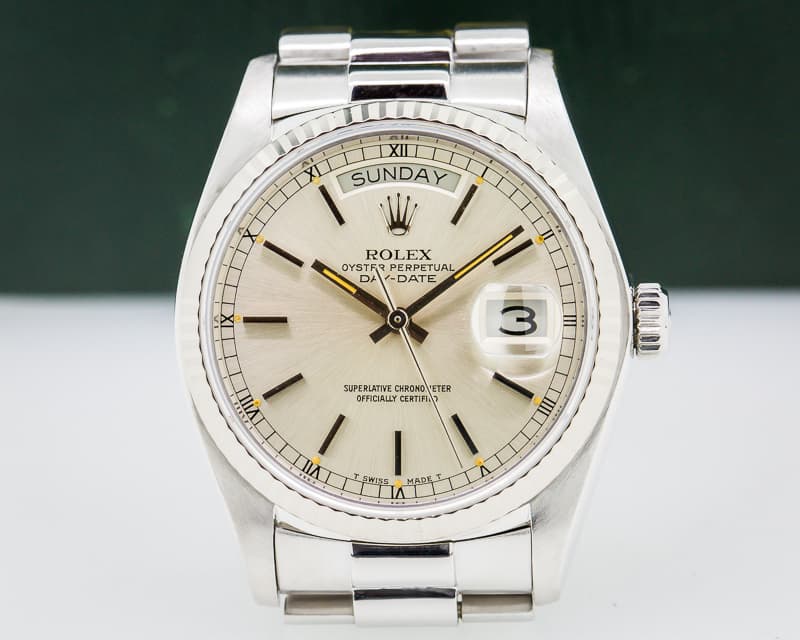 Rolex Day-Date President Stick Dial 18K WG / Bracelet
