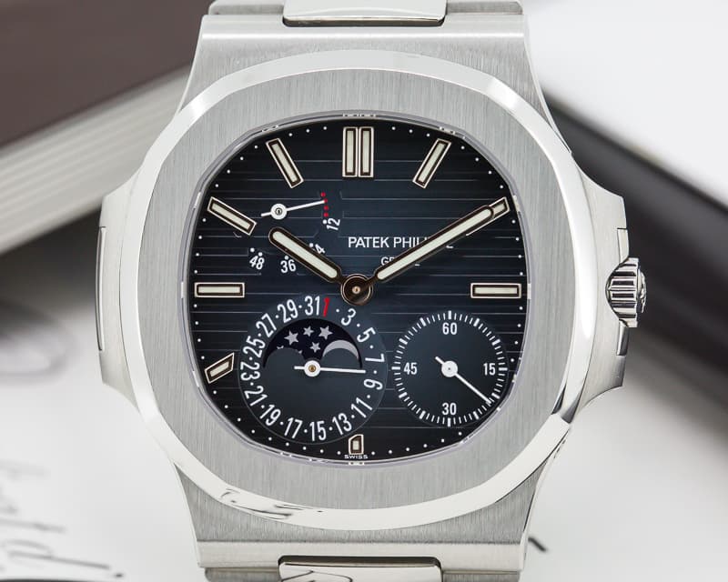 Patek Philippe Jumbo Nautilus Moonphase Power Reserve SS