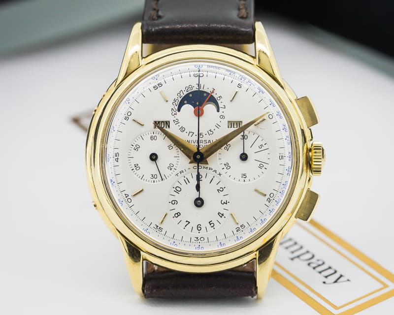 Universal Geneve Tri-Compax 18K Yellow Gold / Silver Dial 36MM