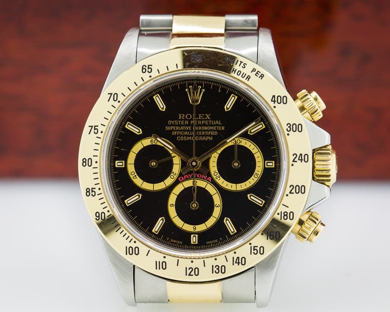 Rolex Daytona Cosmograph SS / 18K Yellow Gold Black Dial