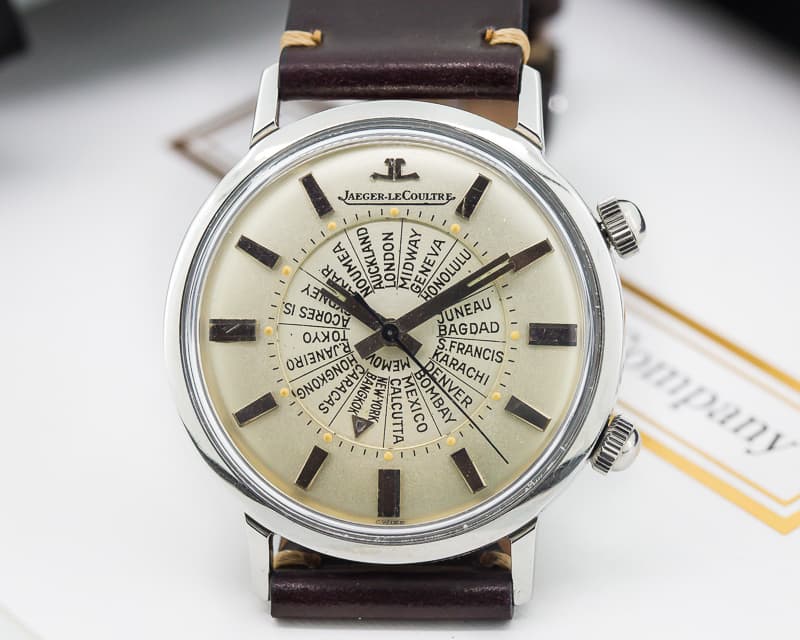 Jaeger LeCoultre Vintage Memovox Worldtime Bumper Automatic SS