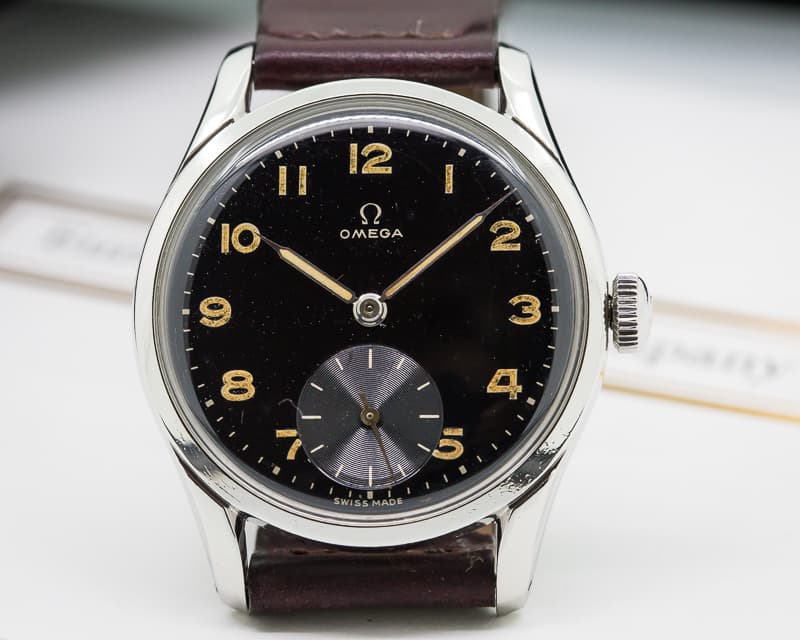 Omega Vintage Manual Wind 30T2 Military Dial SS