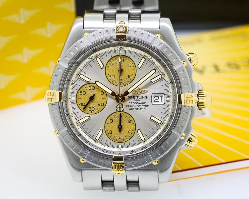 Breitling Crosswind SS / 18K Silver Dial