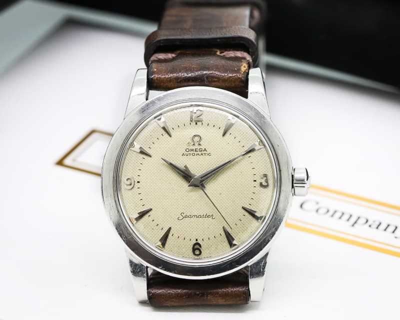 Omega Seamaster Bumper Automatic Honeycomb Dial SS 