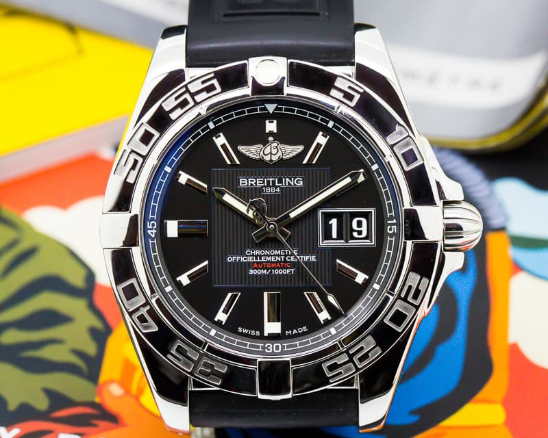Breitling Galactic 41 Black Dial SS / Strap
