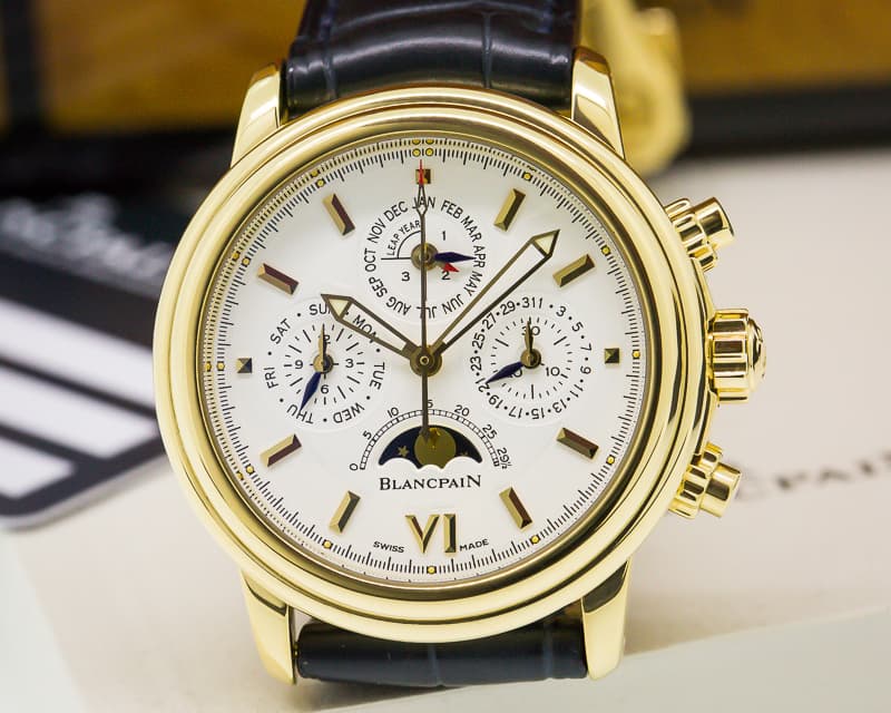 Blancpain Leman Perpetual Calendar Chronograph 18K Yellow Gold 38MM