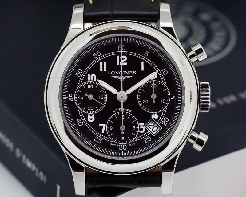 Longines Heritage 1951 Chronograph SS / Leather L2.745.4 for Sale 