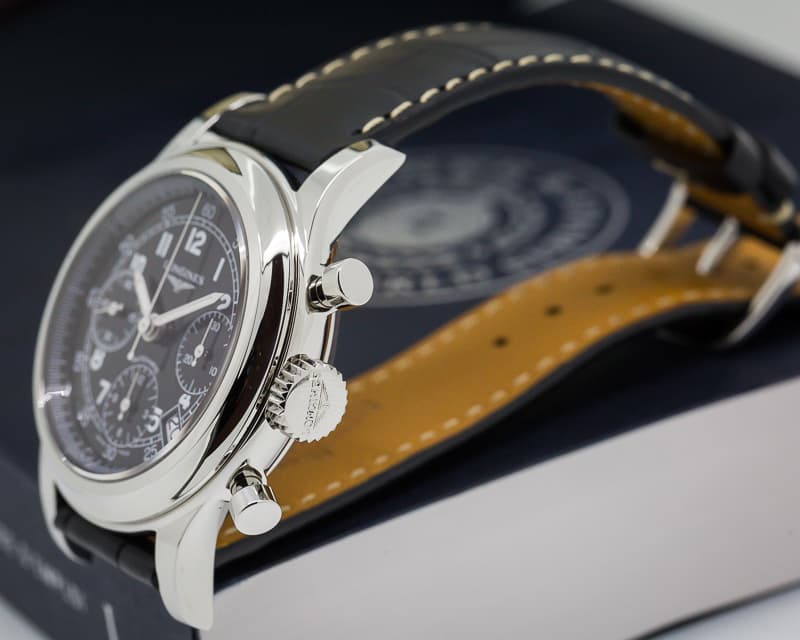 Longines Heritage 1951 Chronograph SS / Leather L2.745.4 for Sale 