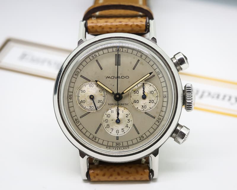 Movado Vintage M95 Chronograph Borgel Case SS 