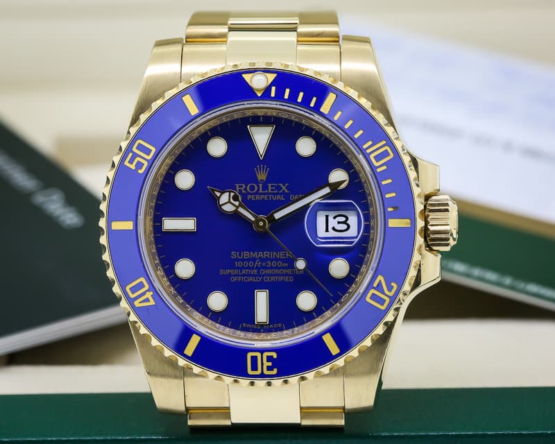 Rolex Rolex Submariner 18K Yellow Gold / Blue Dial