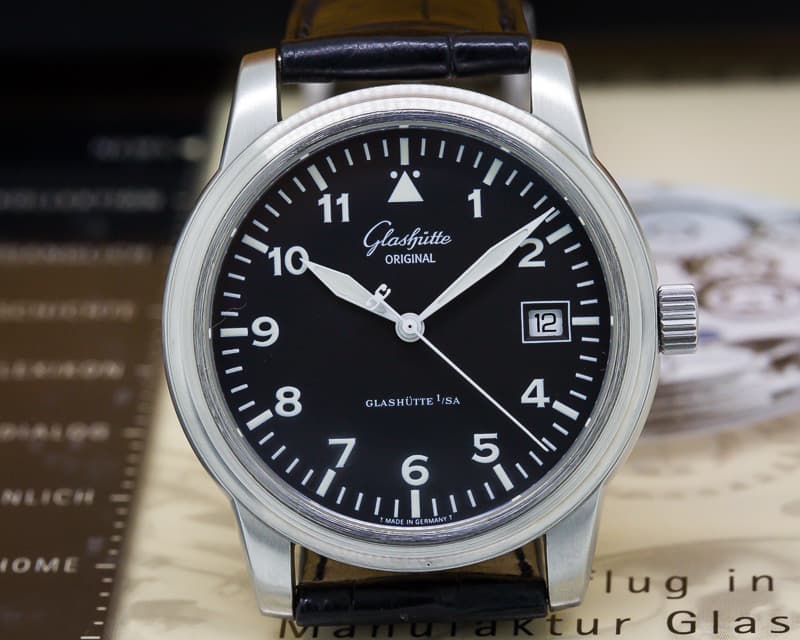 Glashutte Original Senator Navigator Date SS Black Dial 