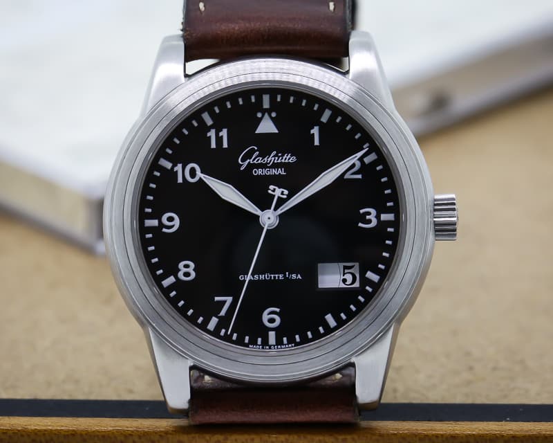 Glashutte Original Senator Navigator Panorama Date SS Black Dial 