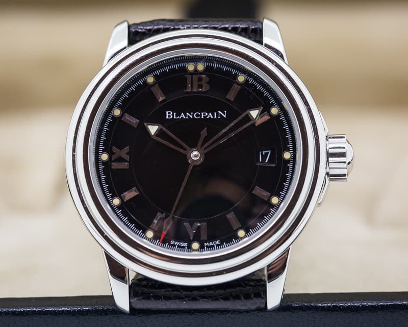 Blancpain Ladies Leman Ultra Slim SS Black Dial Automatic
