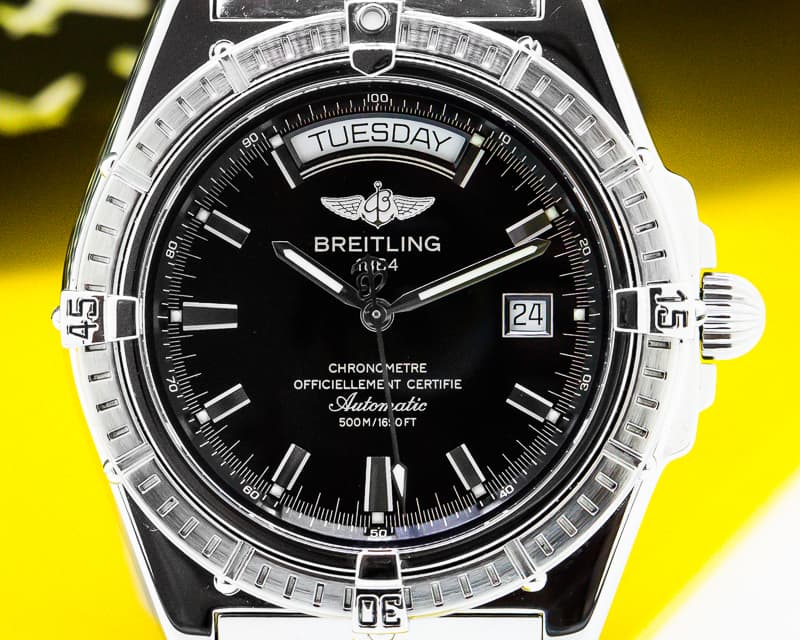 Breitling Headwind Day Date SS / SS Black Dial 