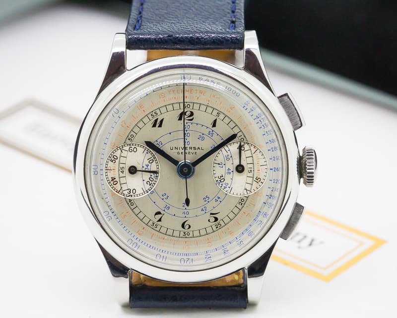 Universal Geneve Uni-Compax Breguet Numbers SS 