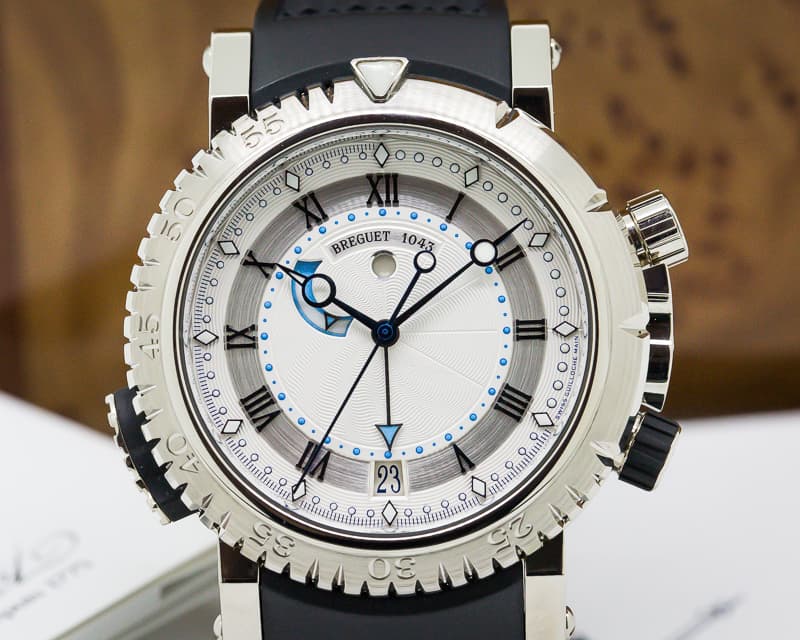 Breguet Marine Royal Alarm 18K White / Rubber 