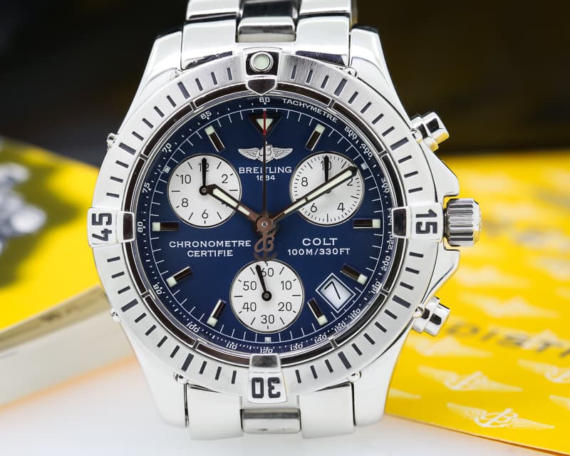 Breitling Colt Chronograph Quartz Blue Dial SS / SS