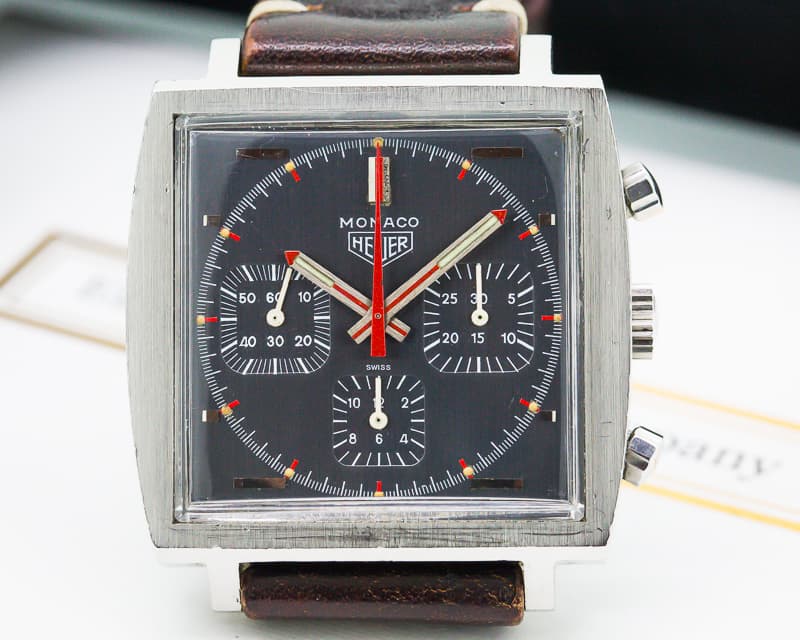 Heuer Vintage Monaco Chronograph Square SS Grey Dial