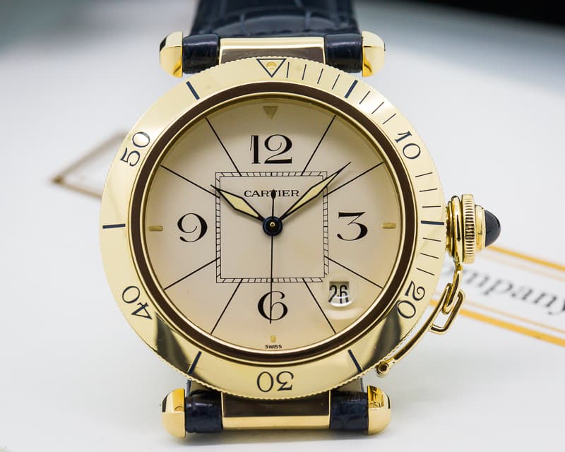 Cartier Pasha 38MM Automatic 18K Yellow Gold 