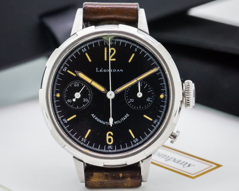 Leonidas Vintage Italian Air Force Oversized Monopusher Chronograph 50mm