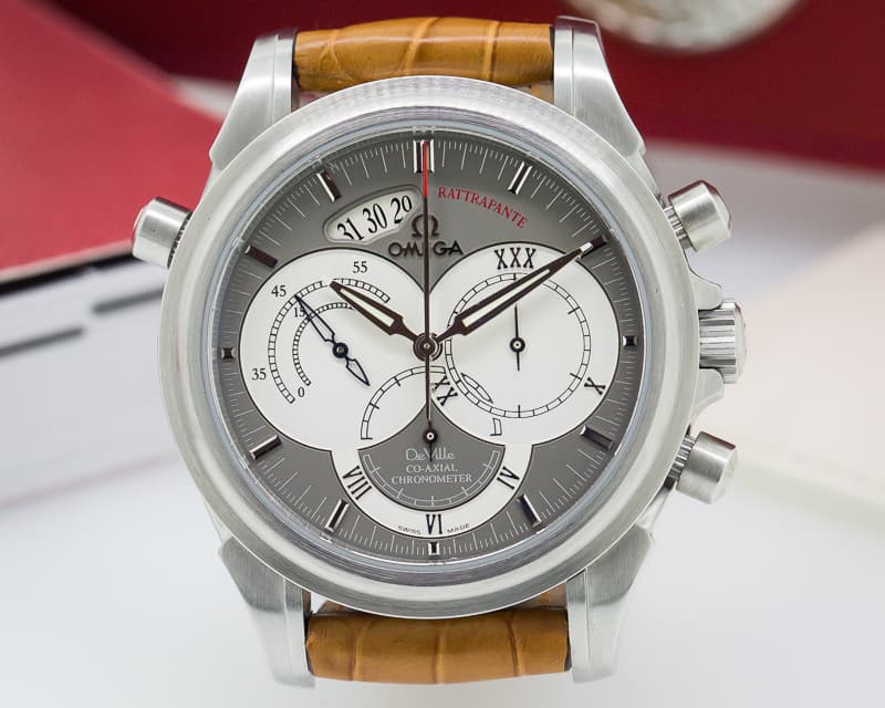 Omega De Ville Co-Axial Rattrapante Grey Dial SS 