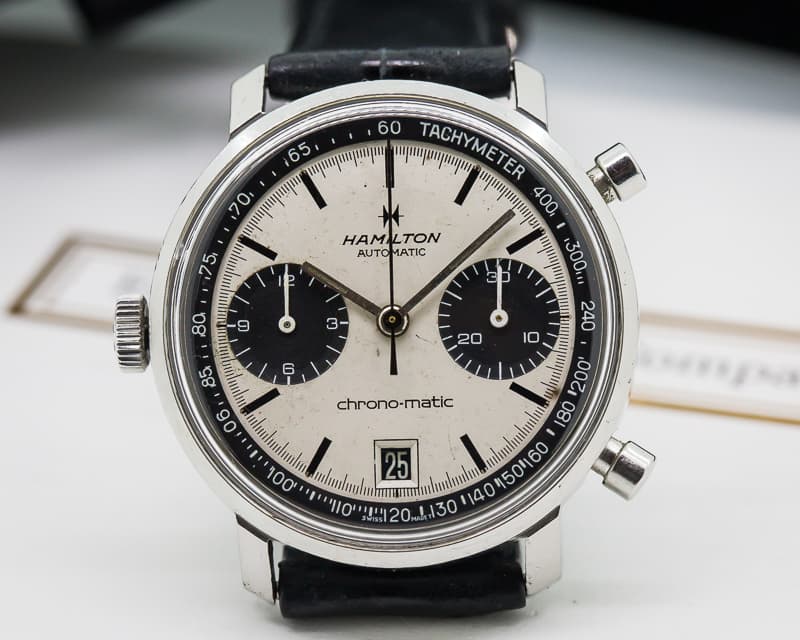 Hamilton Vintage Chrono-Matic Chronograph Steel Panda Dial Circa 1969