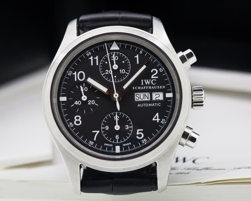IWC Pilot Chronograph SS Black Dial